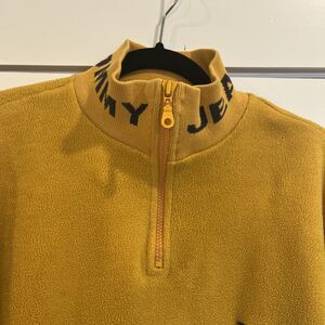 Vintage Tommy Jeans Men’s 1/4 Zip, Small, Mustard Yellow
